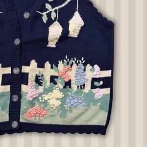 Vintage Northern Reflections knit garden inspired vest